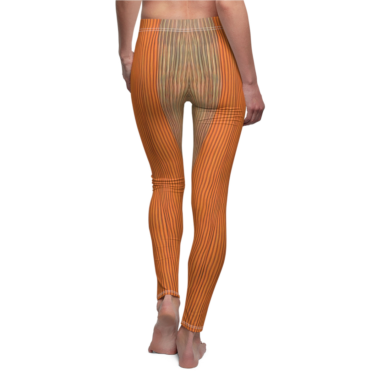 Candystripe Tangerine Leggings - Back View 2