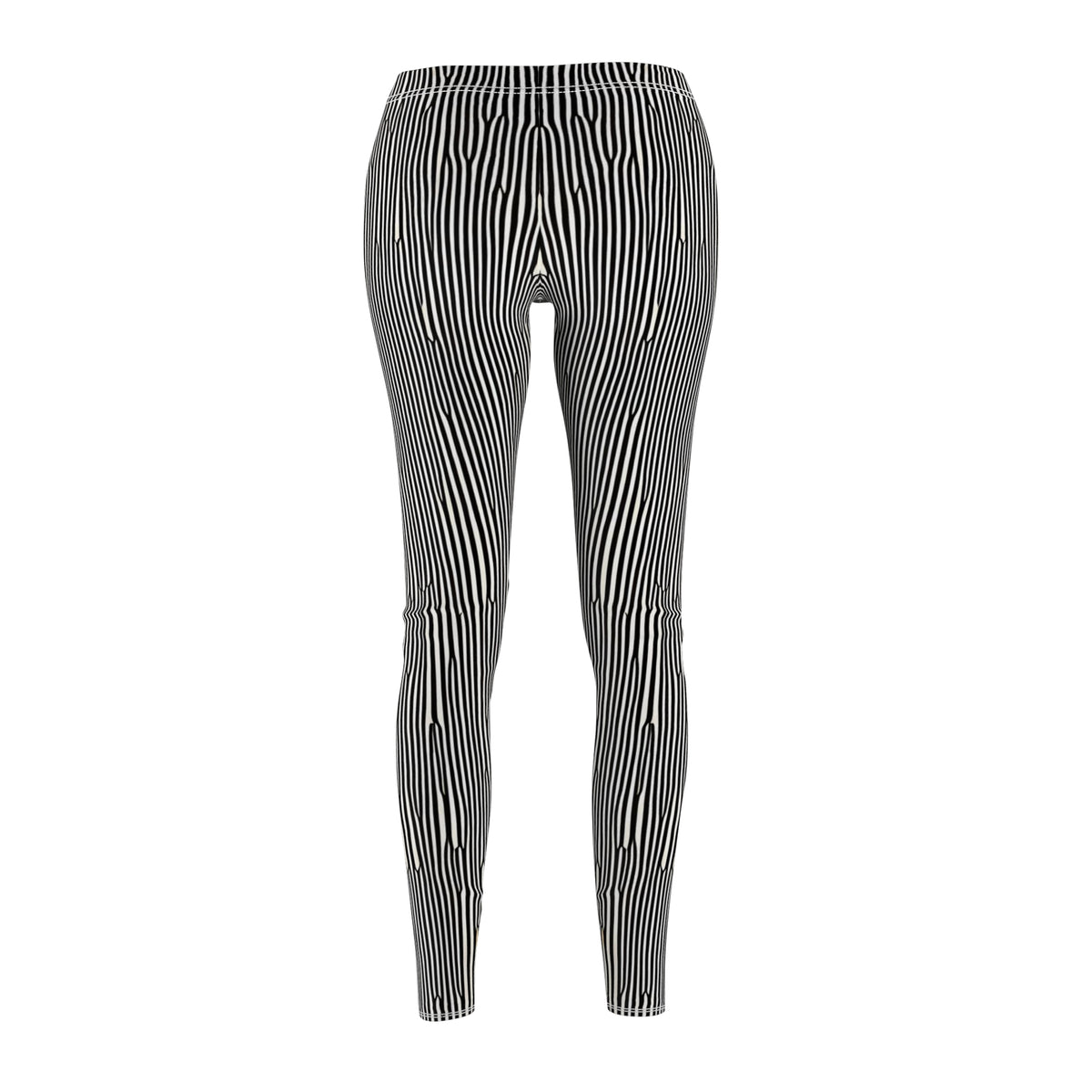Candystripe Black Leggings - Back View