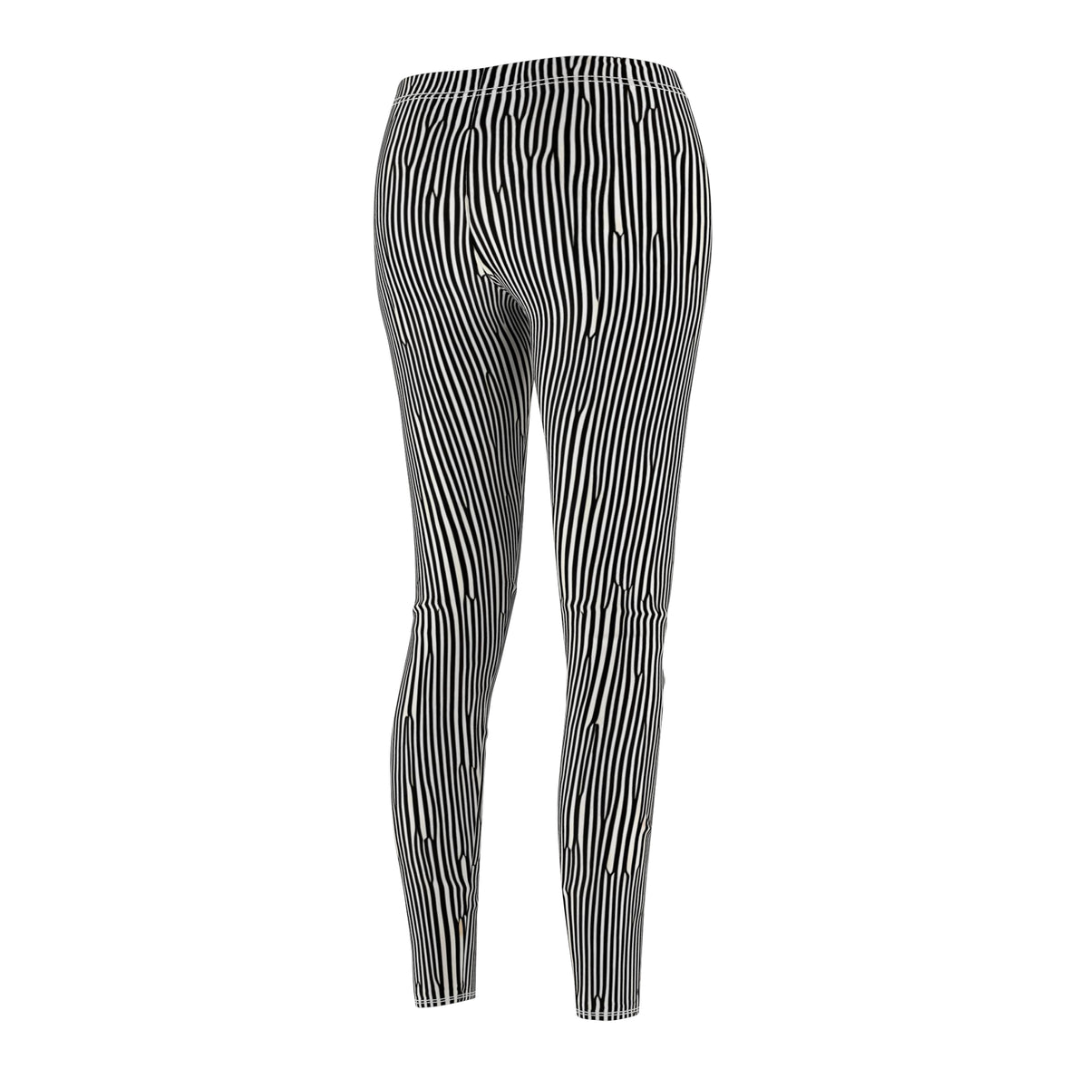 Candystripe Black Leggings - Back Side View