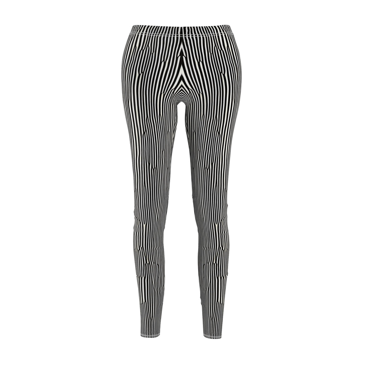 Candystripe Black Leggings - Front View