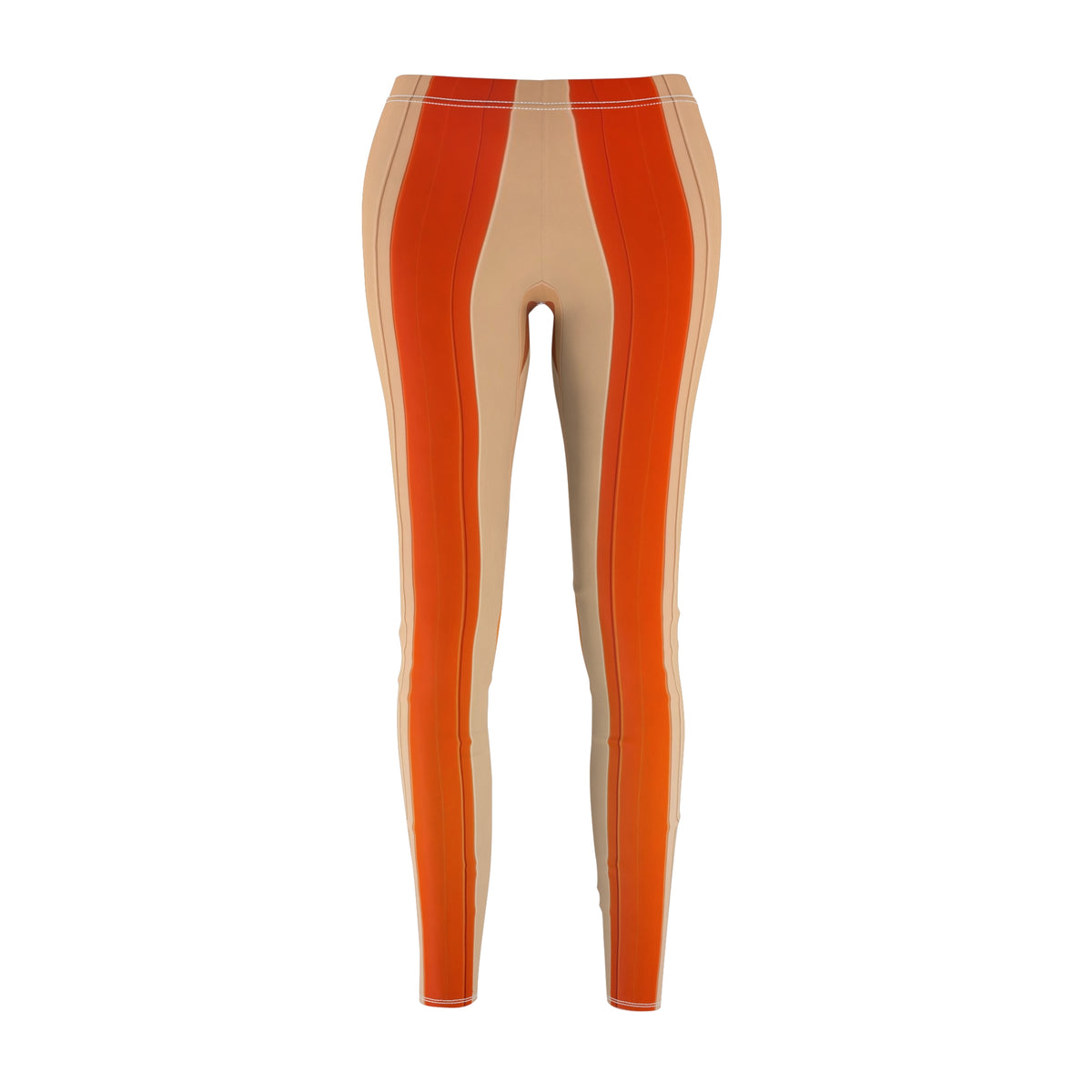 Candystripe Orange Leggings - Front View