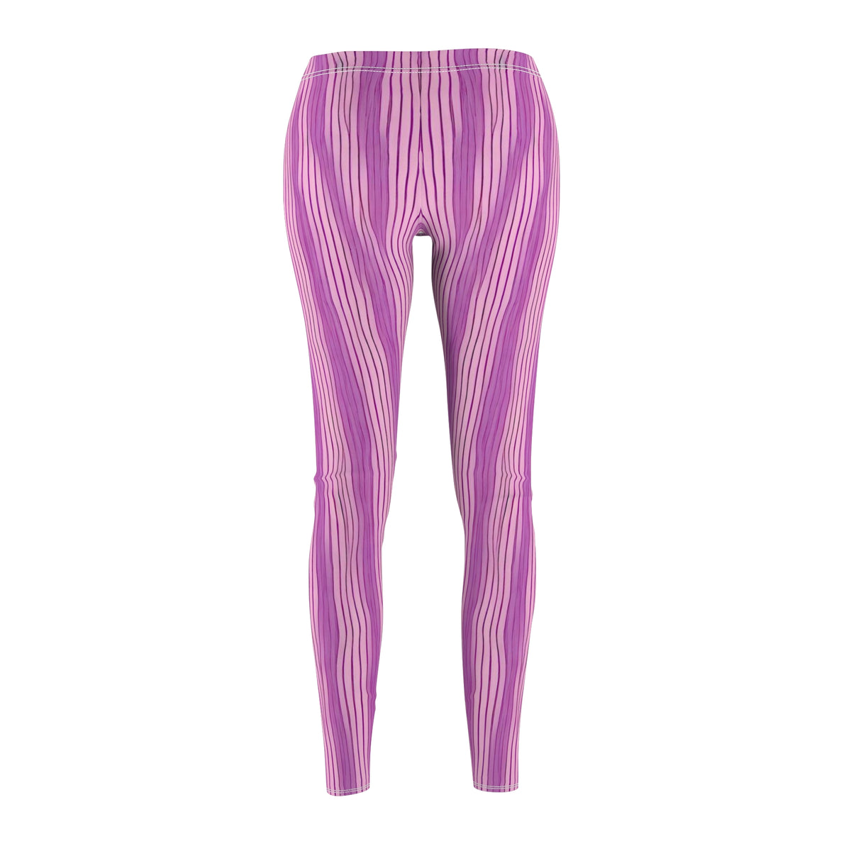 Candystripe Violet Skinny Leggings - Back View - Made in USA from Quality Materials