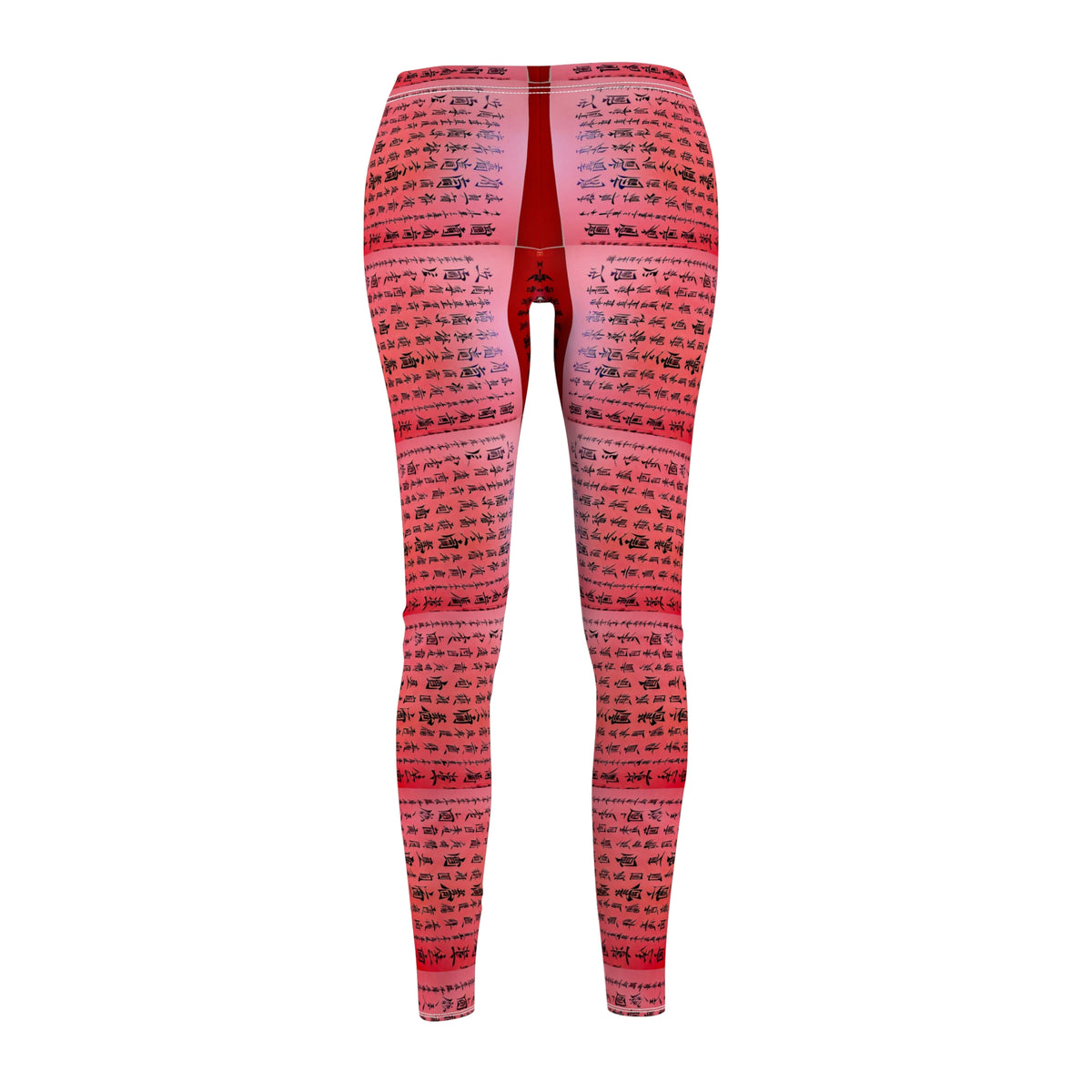 Pink leggings back view showing fit and design details